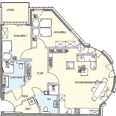 Duhner Allee 10, Moewenblick Apartment